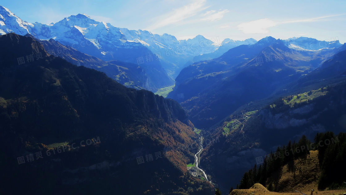 瑞士山脉景观图片