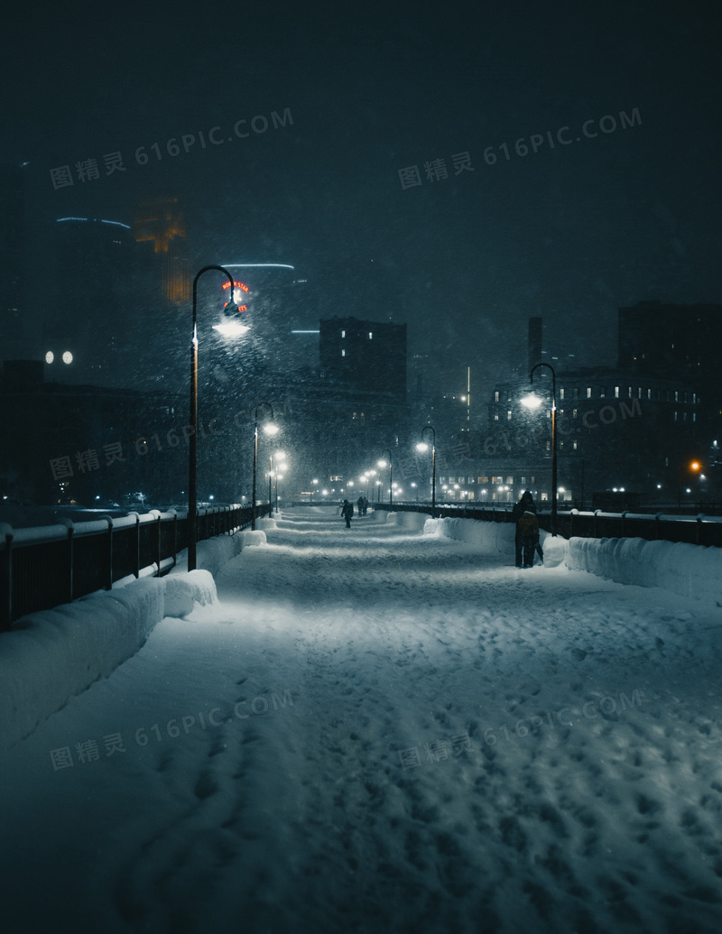 冬季街道唯美夜景图片 冬季街道唯美夜景图片大全