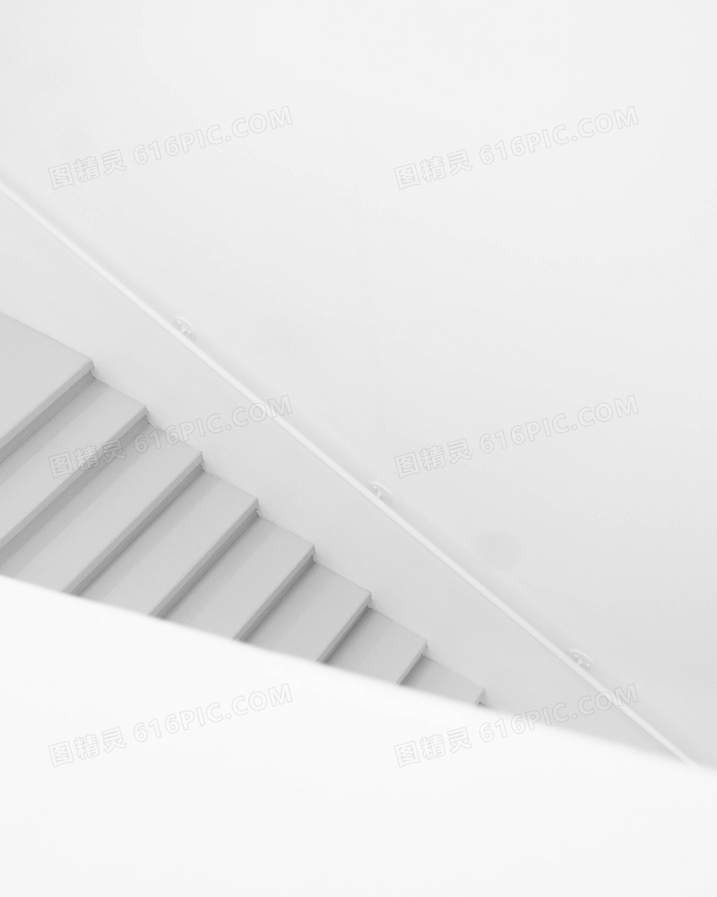 纯白色楼梯图片