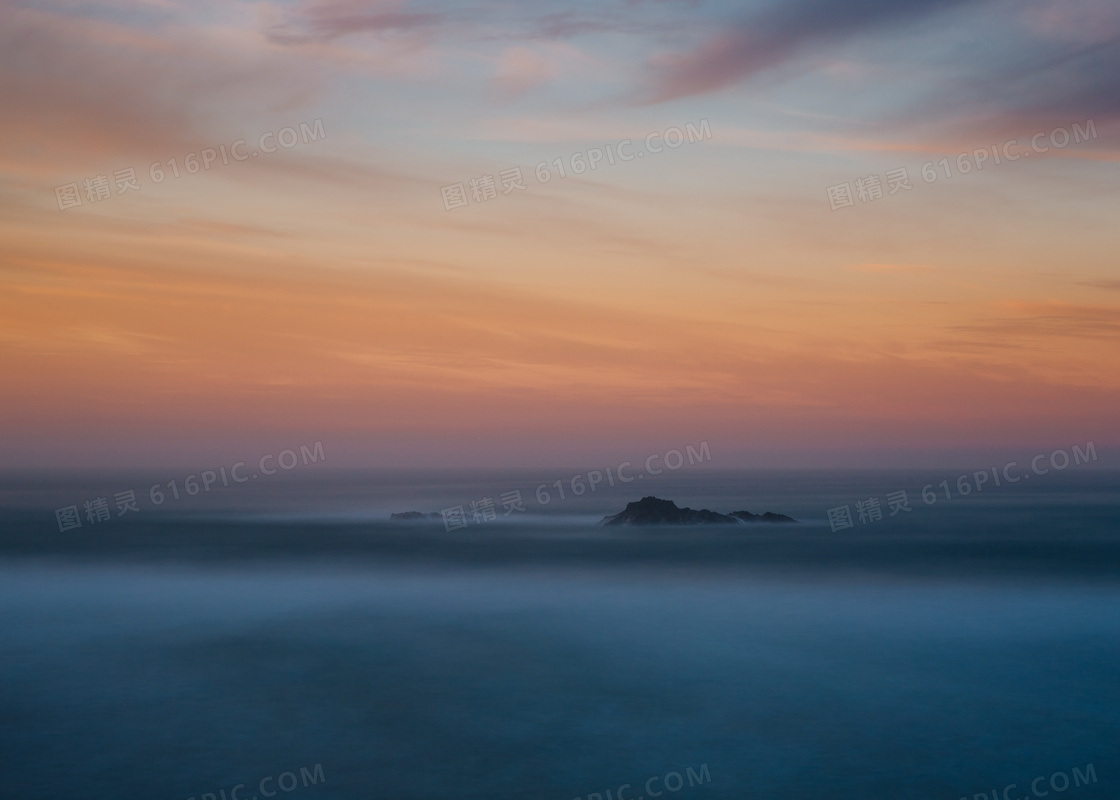 海上黄昏梦幻唯美风景图片
