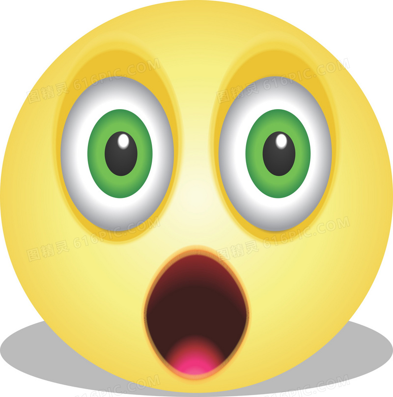 惊讶黄色表情图片