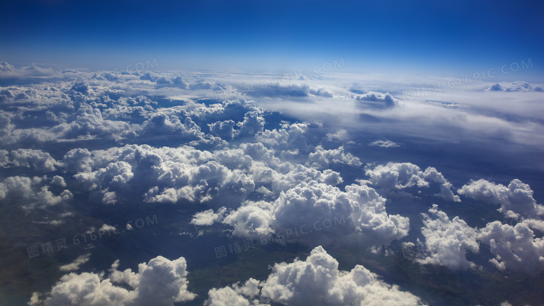 高空积云风景图片