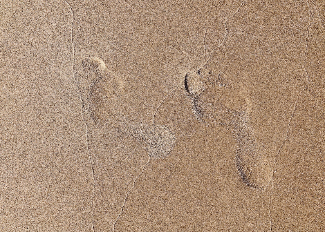沙滩脚印图片素材-编号15106321-图行天下