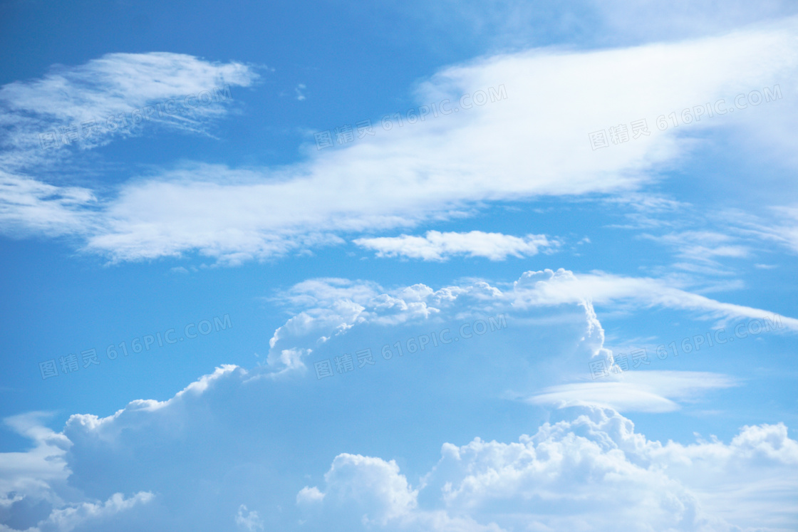 藍色天空白雲風景圖片