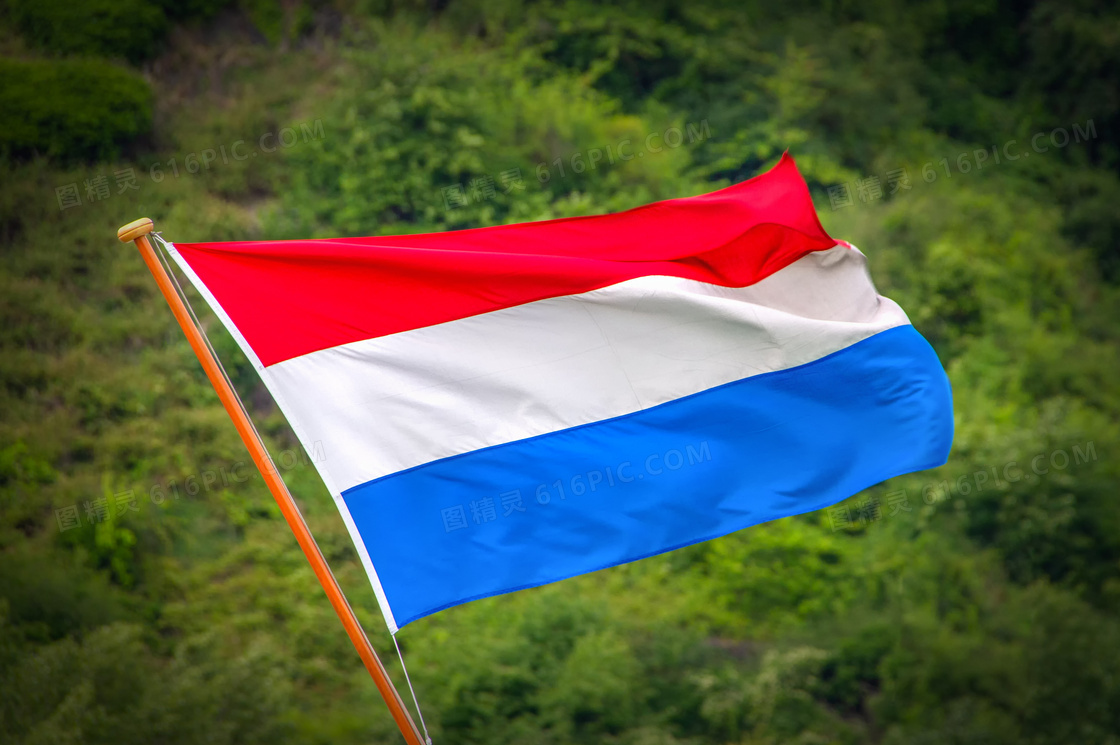 荷兰国旗飘扬图片