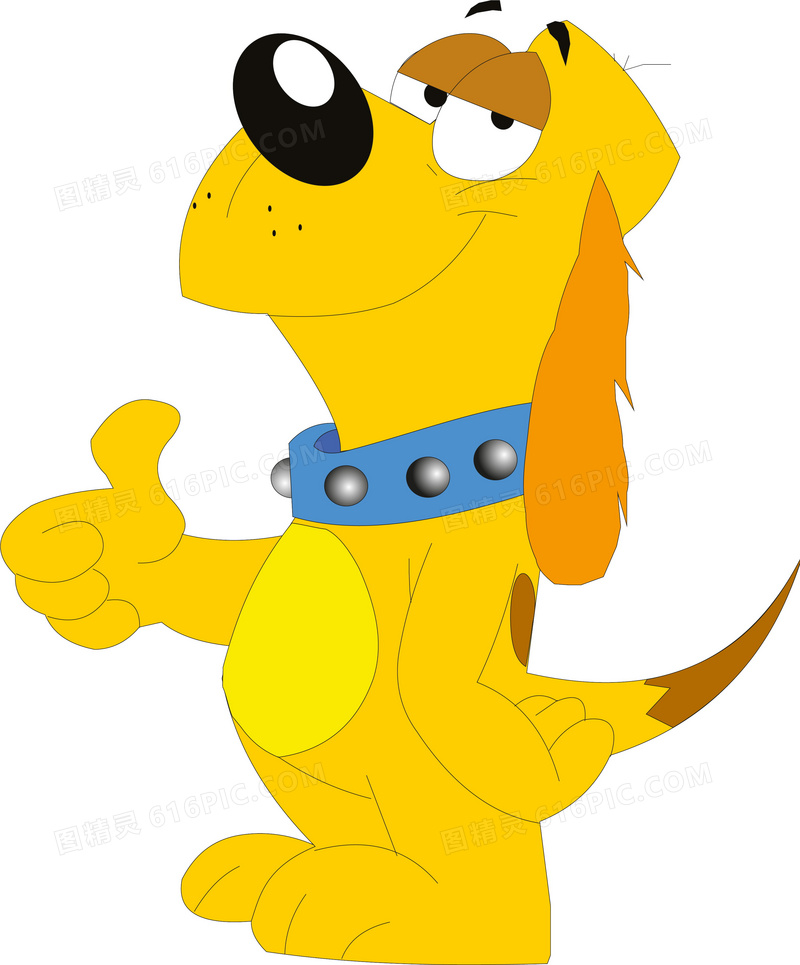 黄色卡通狗狗图片
