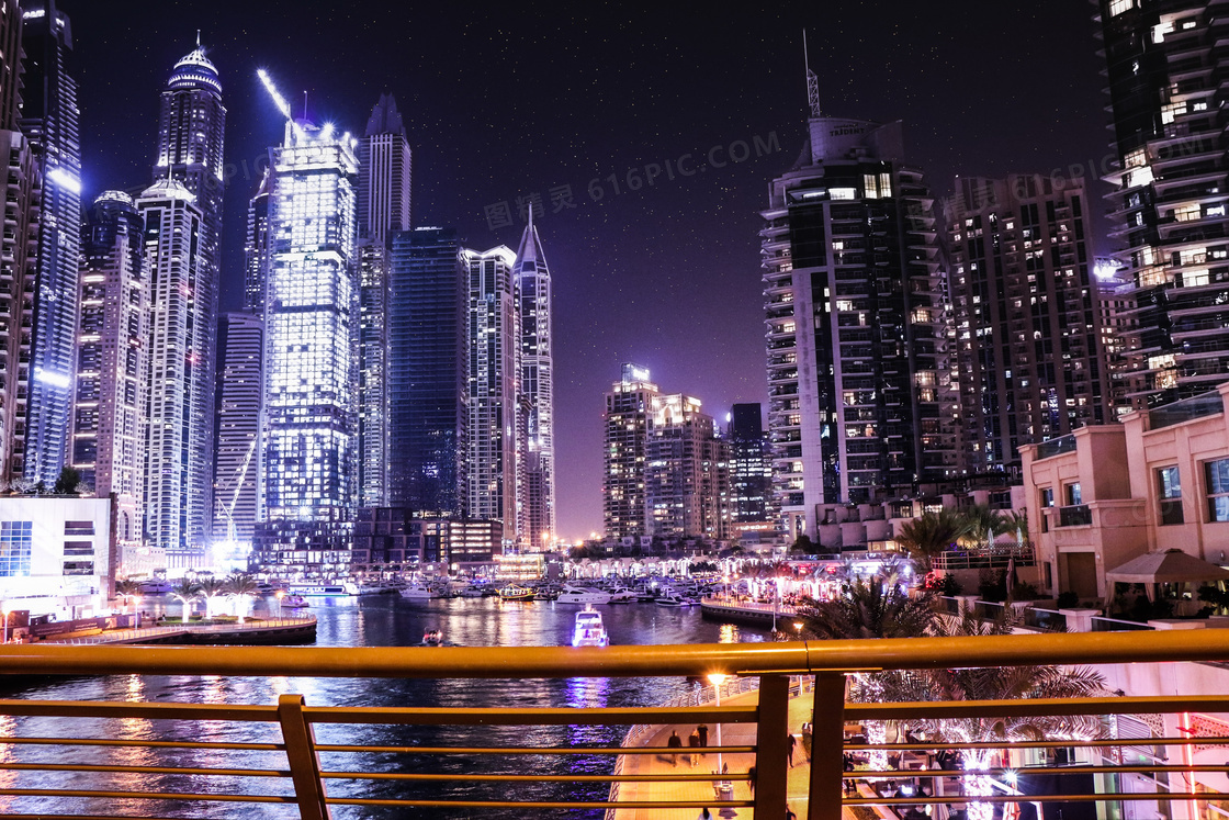 繁华城市夜景高清图片