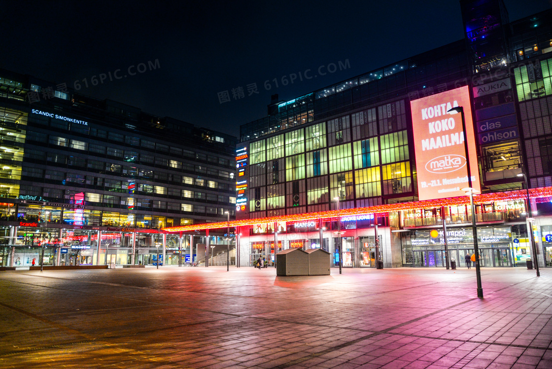 繁华都市璀璨夜景图片