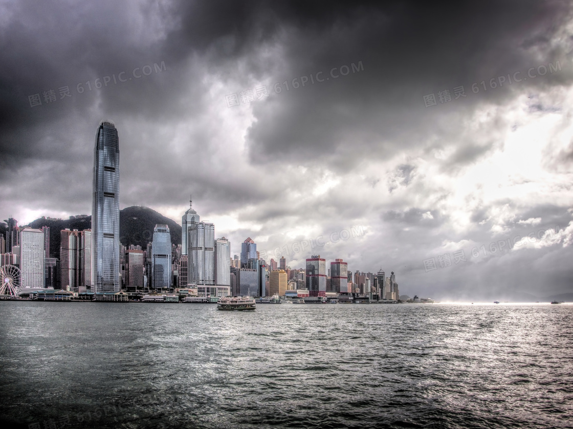 香港海上风景摄影图