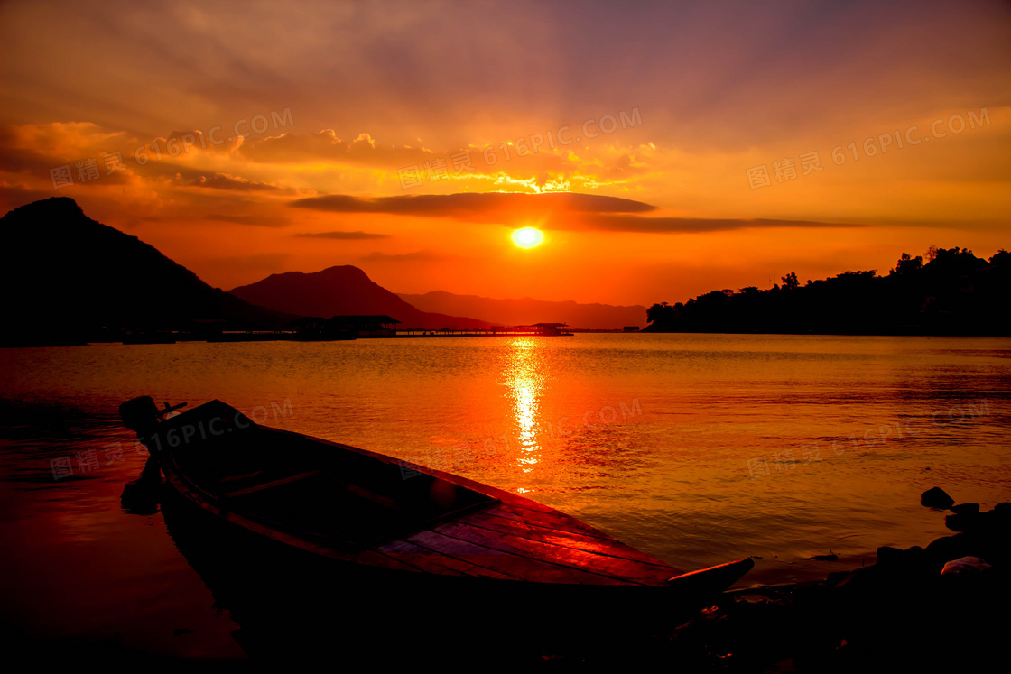 海边美丽日落风景图片