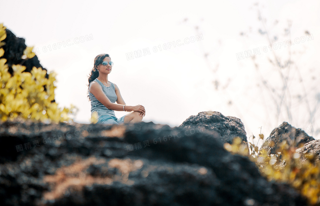 看风景女生图片