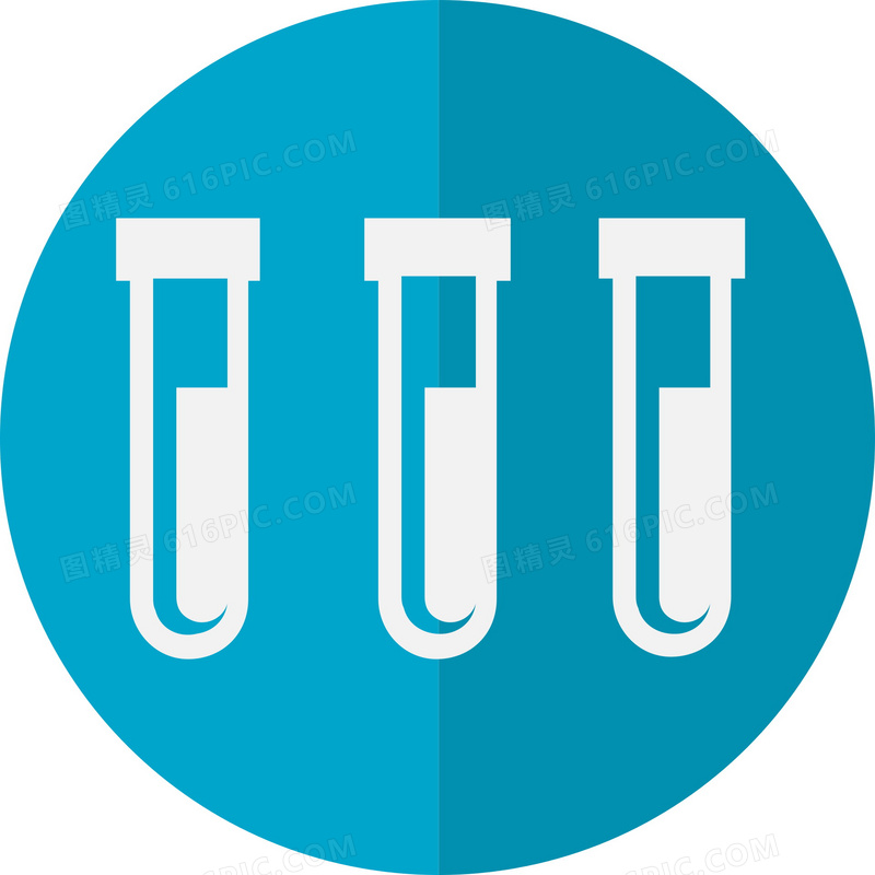 科学实验蓝色图标