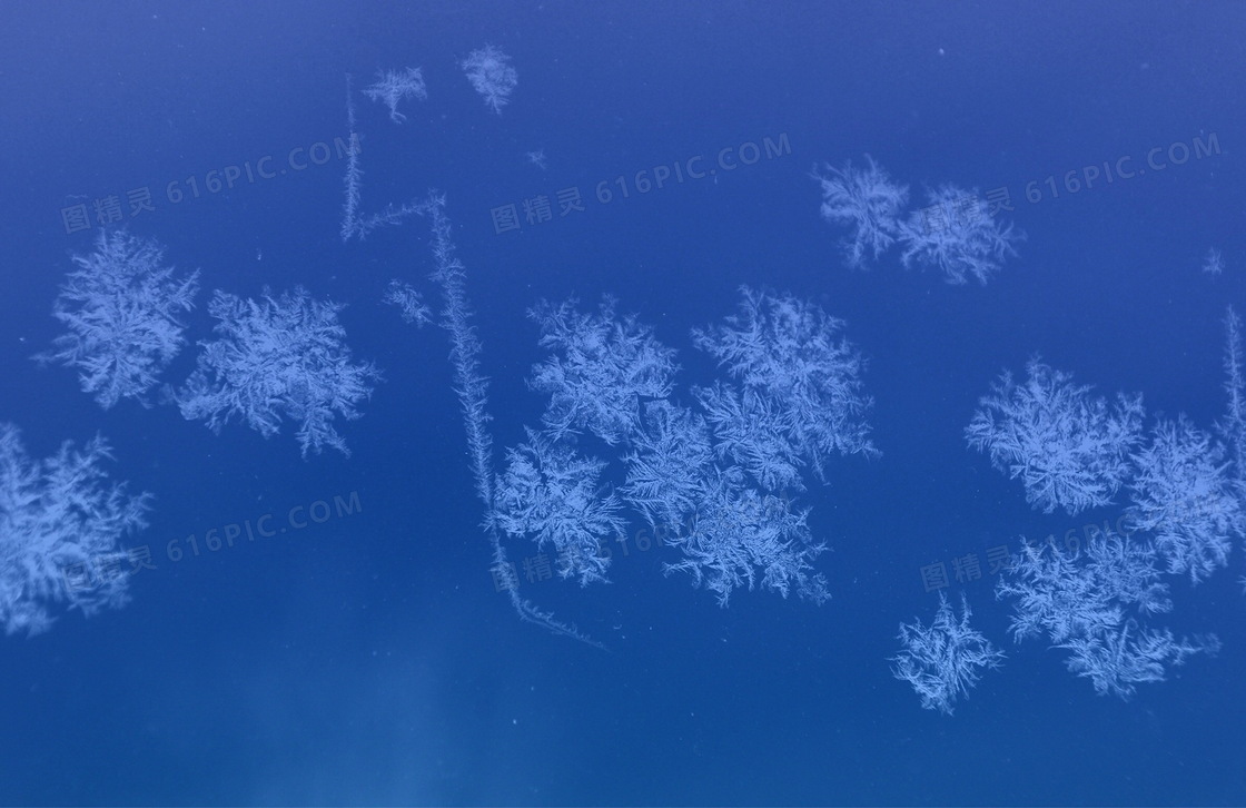雪花蓝色背景图片