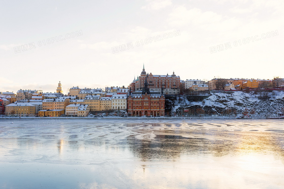 瑞典城市冬天图片