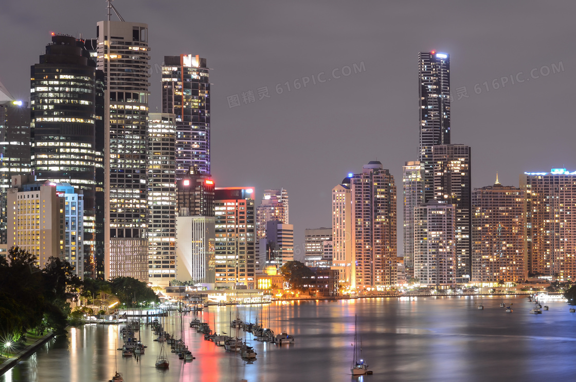 都市燈光夜景圖片