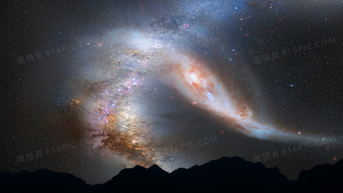 银河仙女座星空图片