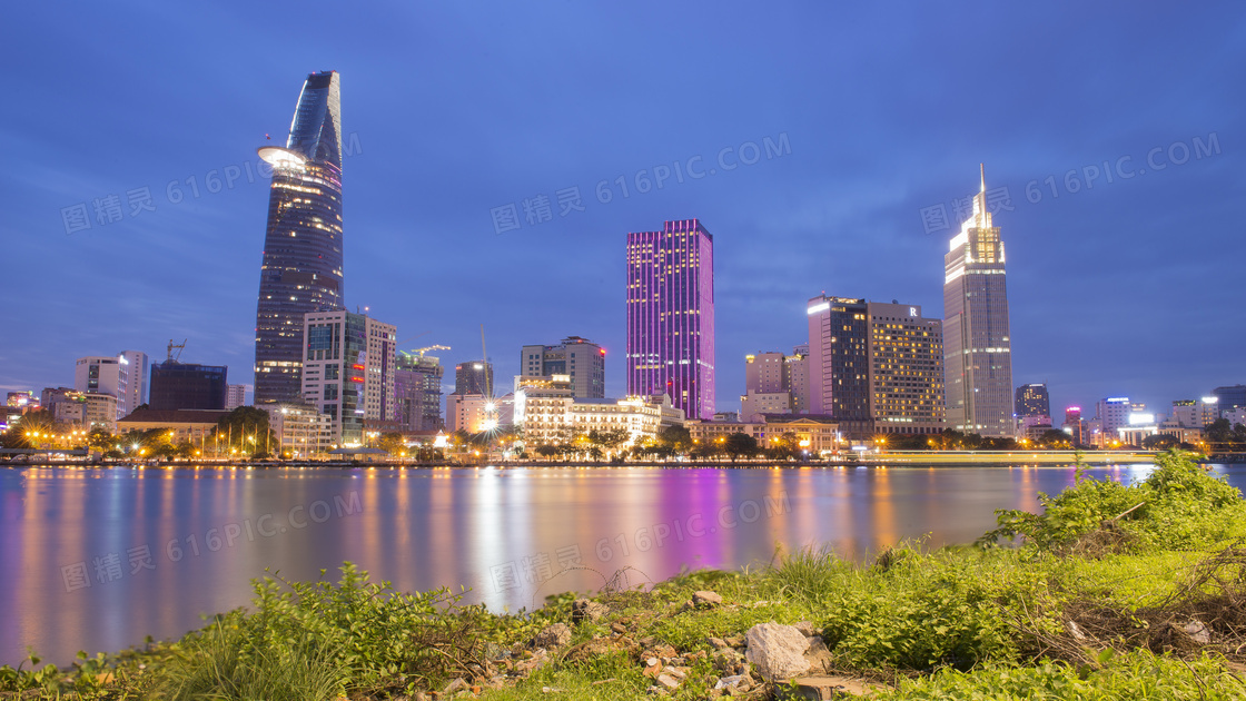 越南西坤夜景图片