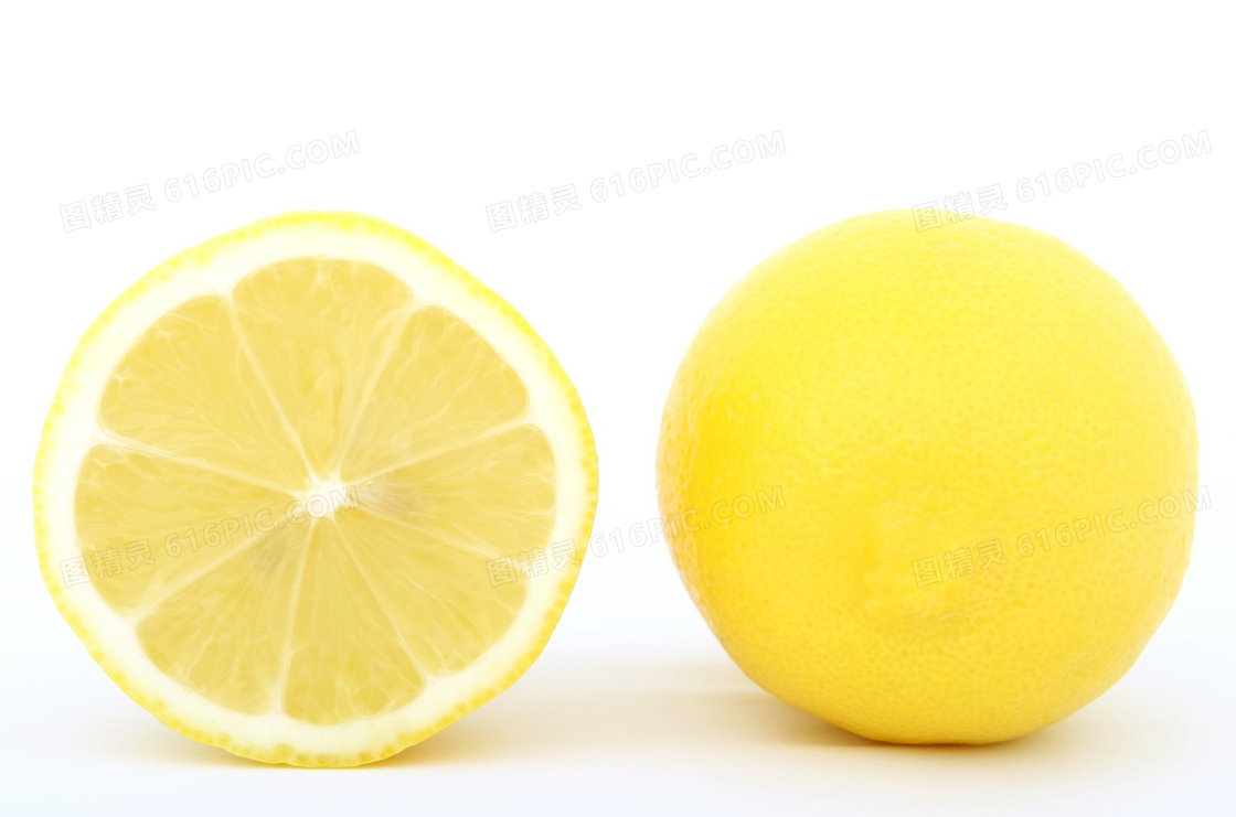 新鲜黄色柠檬图片