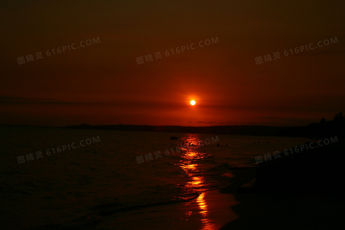 日落海景风光图片