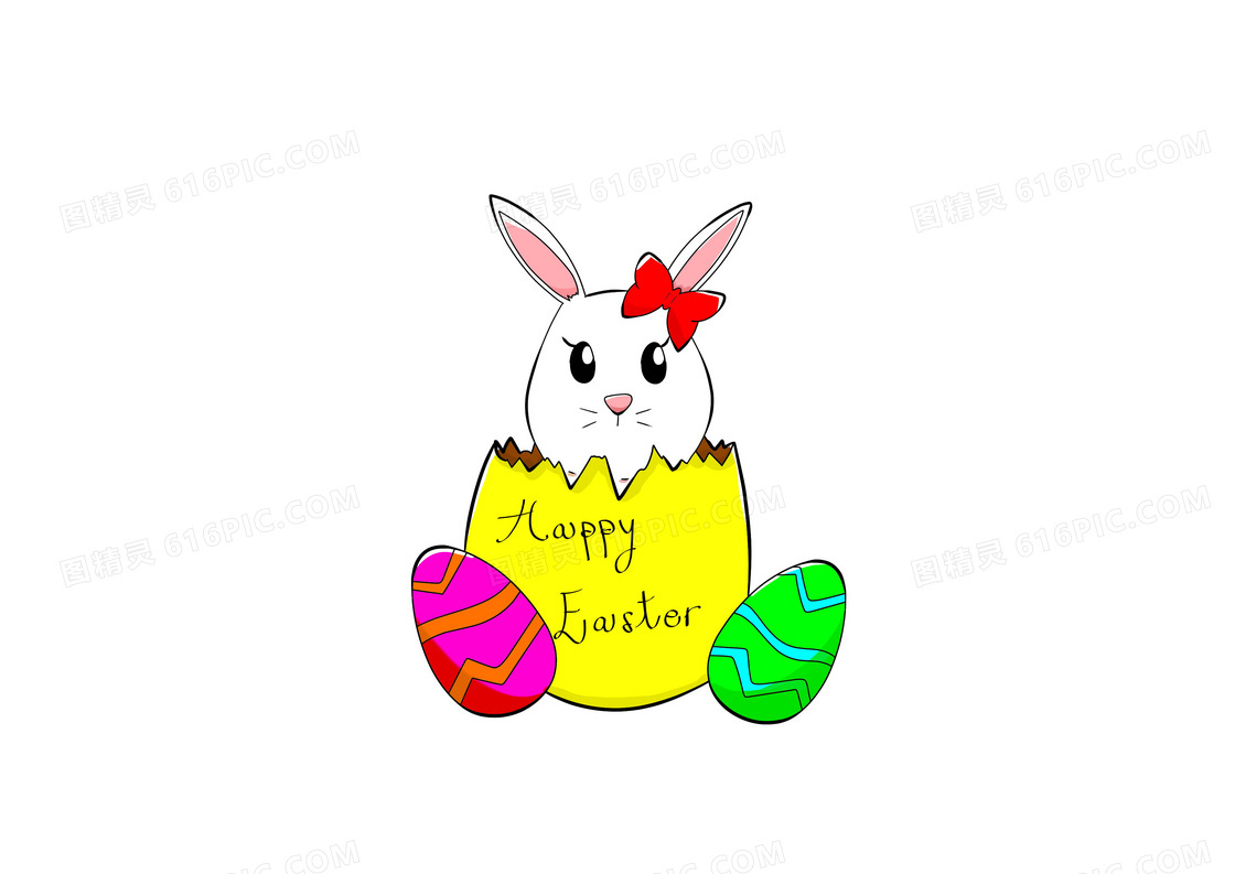 复活节兔子卡通素材图片