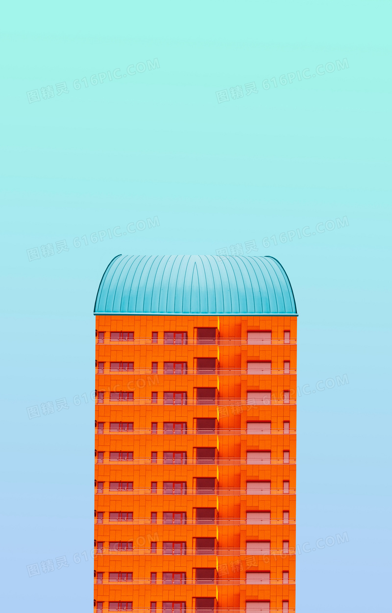 橙色高楼大厦建筑外观图片 橙色高楼大厦建筑外观图片大全