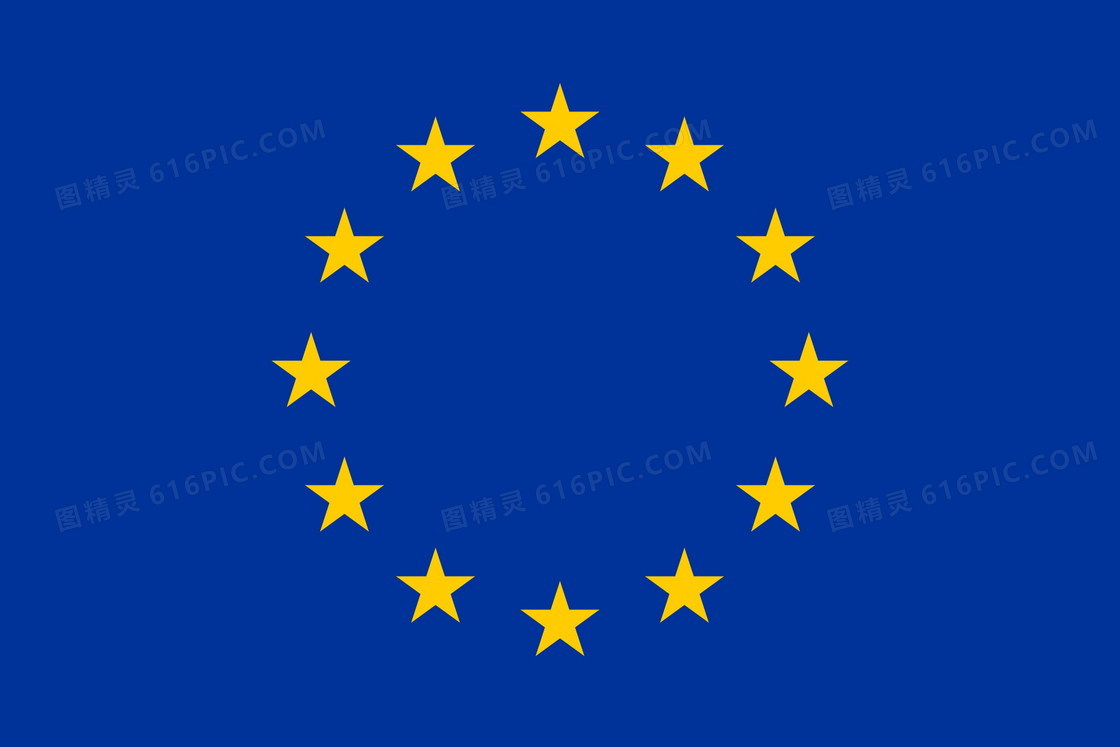欧洲联盟国旗特写图片