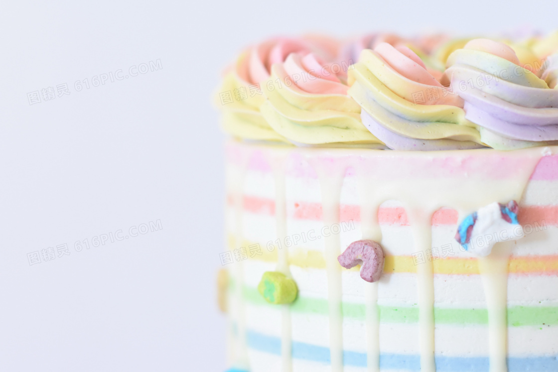 彩虹奶油蛋糕图片 彩虹奶油蛋糕图片大全