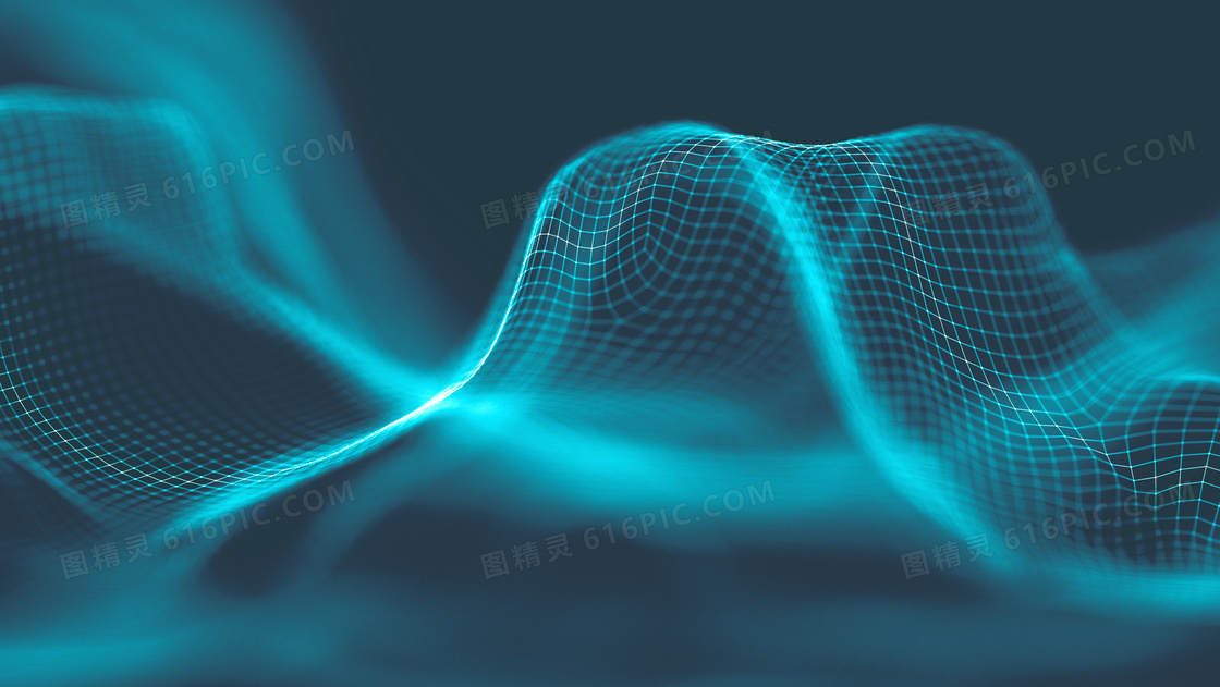 波动状态网状曲线创意设计高清图片