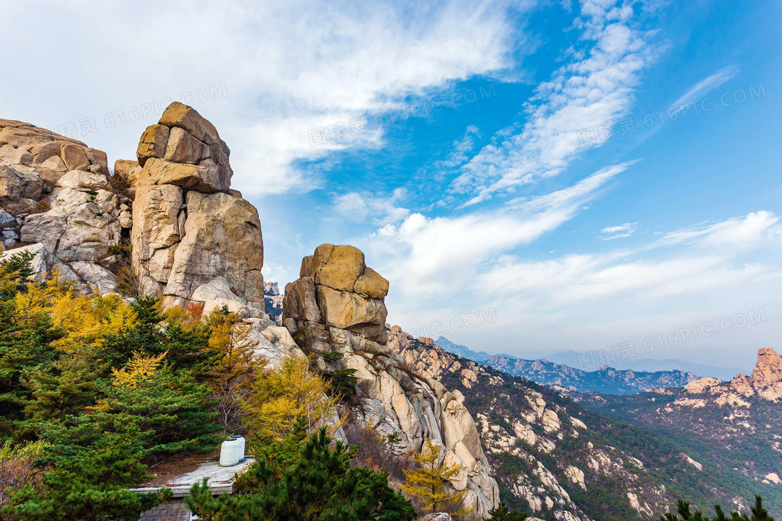 奇山和岩石景观高清摄影图片