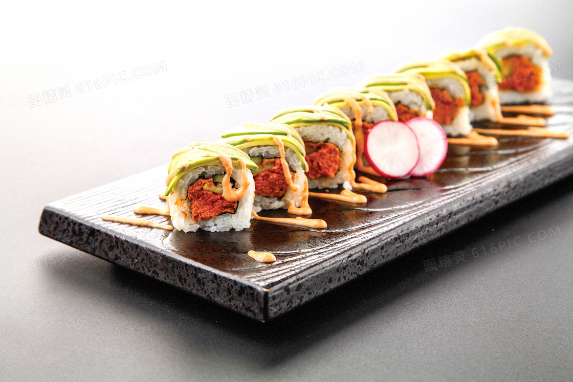海鲜寿司料理摄影图片
