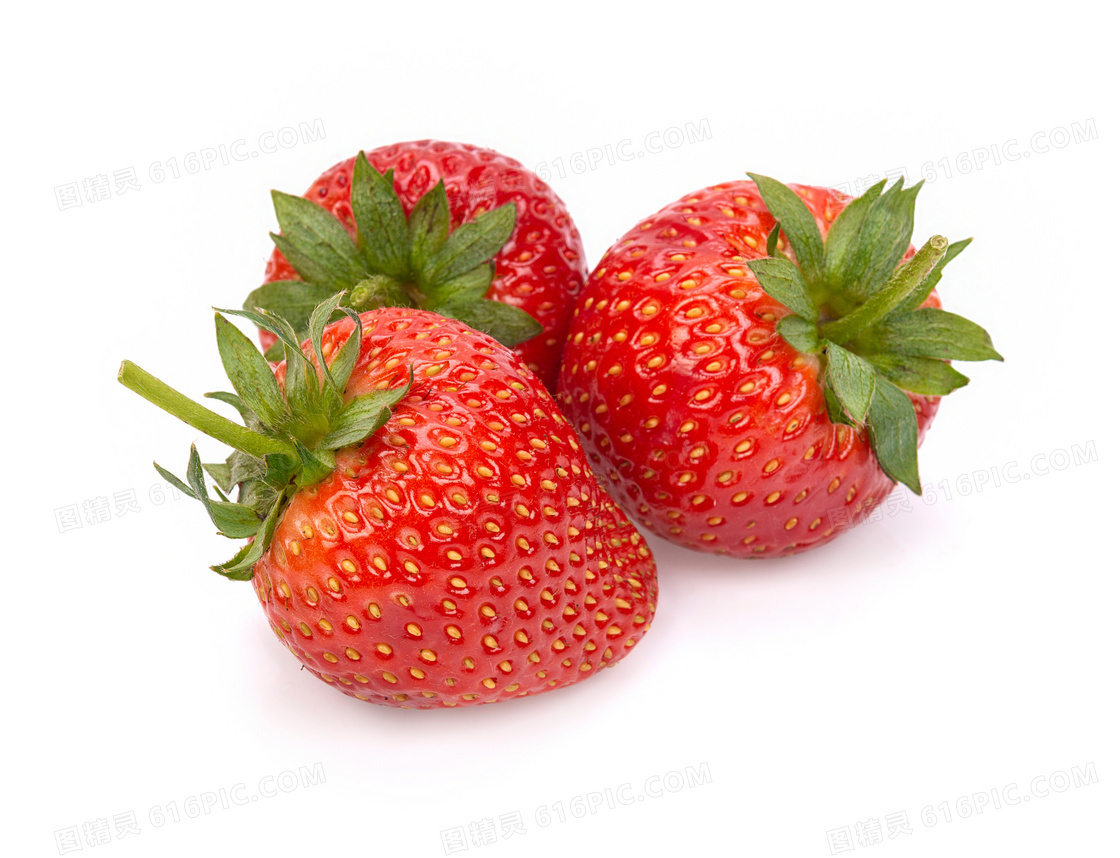 鲜嫩欲滴香甜口感草莓摄影高清图片