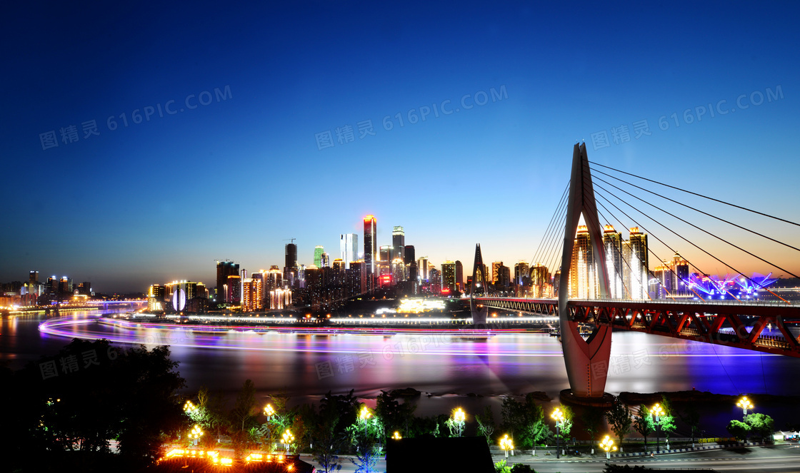 重庆璀璨的夜景风光摄影图片