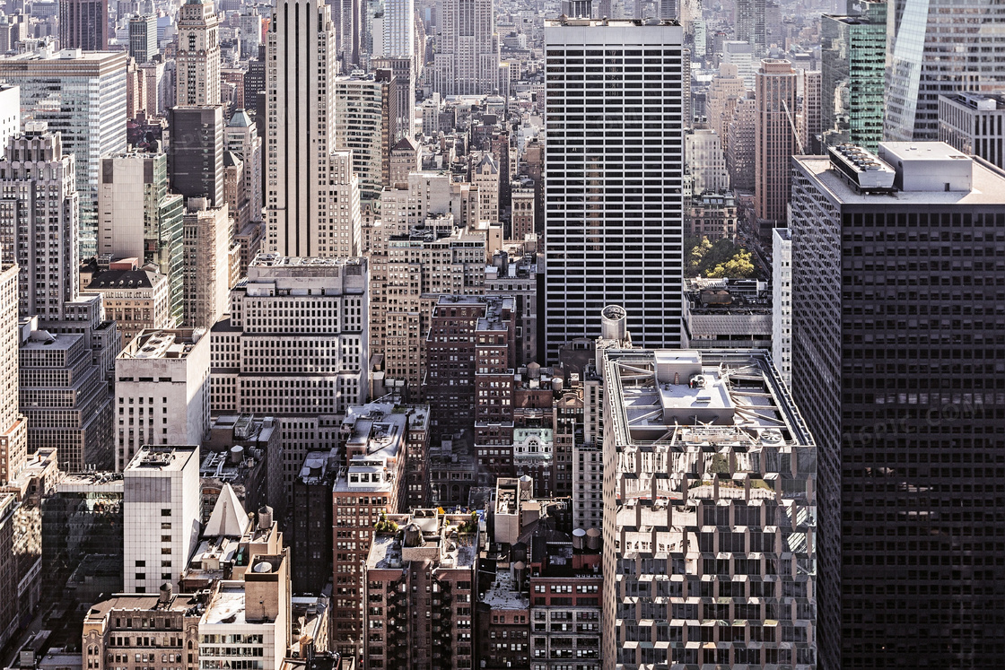 城市住宅区建筑群鸟瞰摄影高清图片