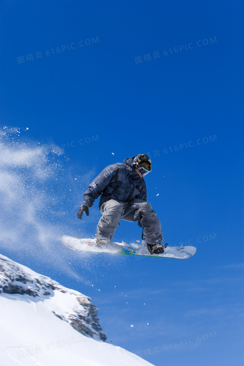全副武装滑雪运动男子摄影高清图片