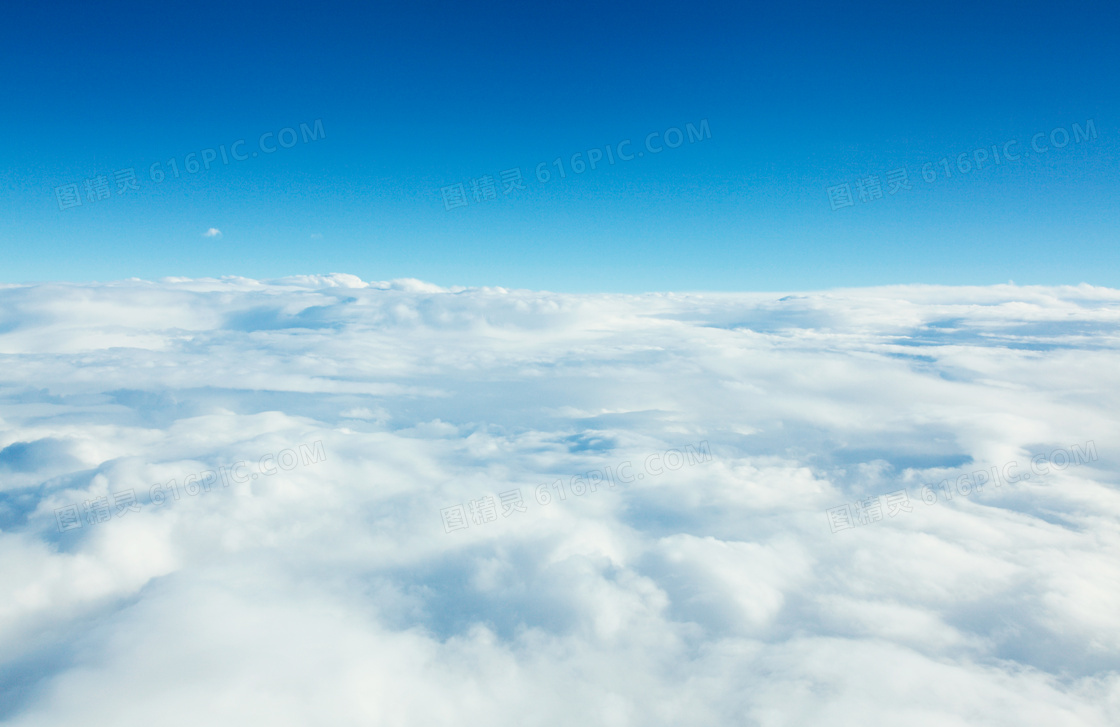 天空中美丽的云海高清摄影图片