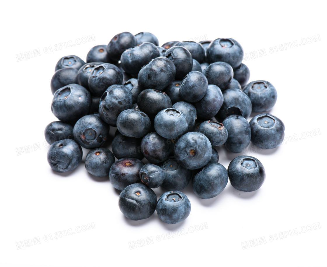 堆在一小堆的蓝莓特写摄影高清图片