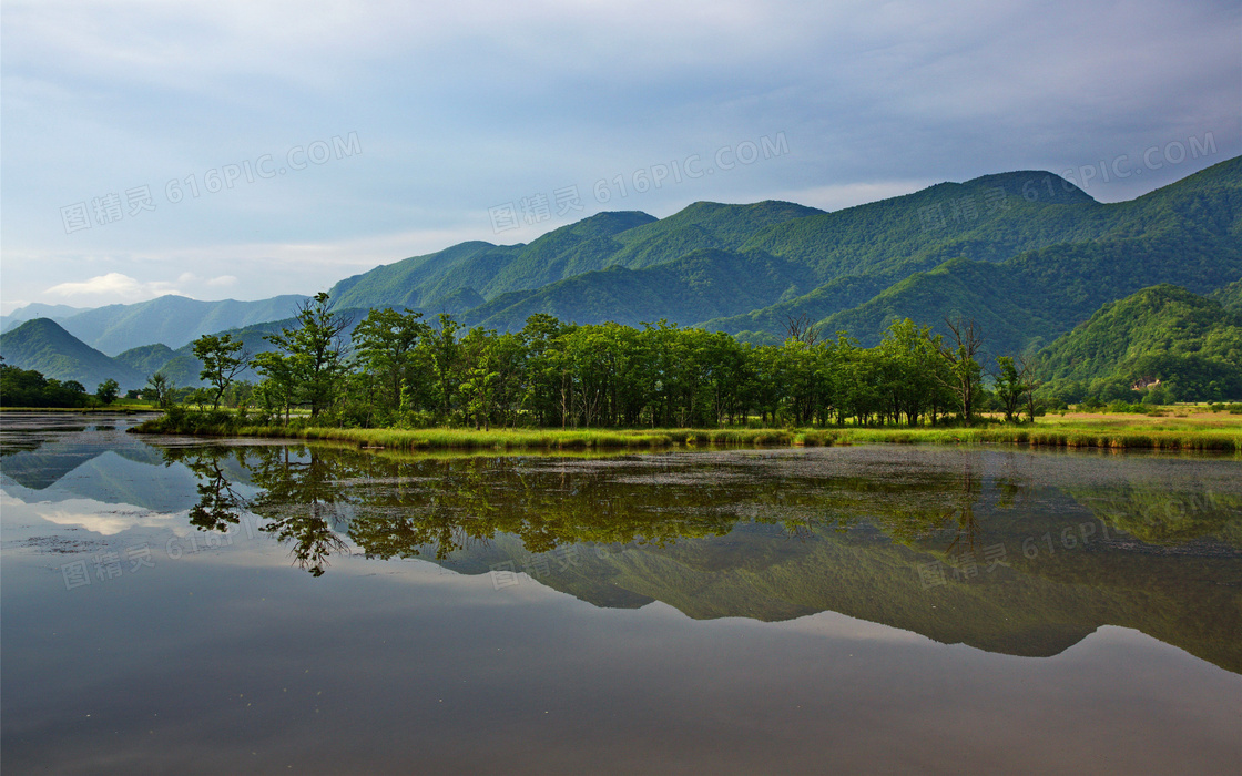 美丽的大九湖景观摄影图片