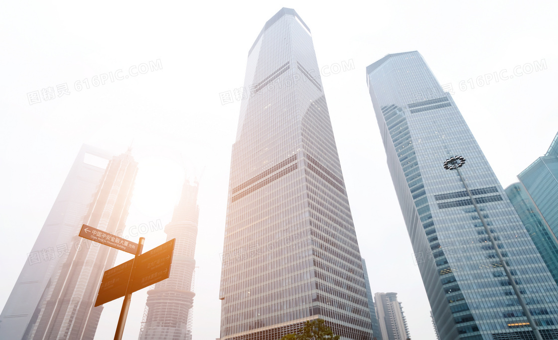 上海林立商务楼宇风光摄影高清图片