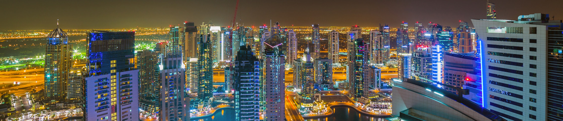 林立的迪拜城市建筑群摄影高清图片