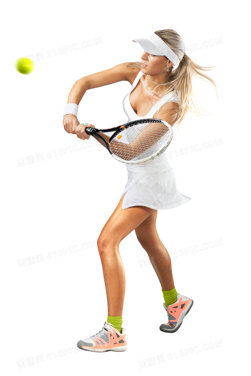 打网球的运动美女人物摄影高清图片