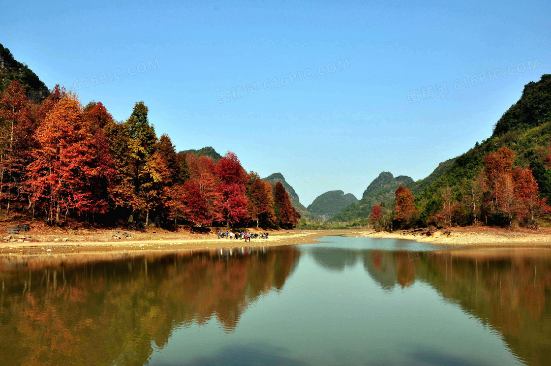 祖山美丽湖泊摄影图片