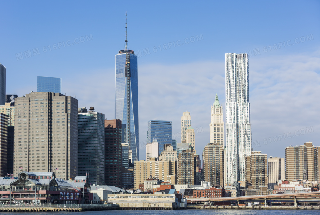 纽约曼哈顿建筑群风光摄影高清图片