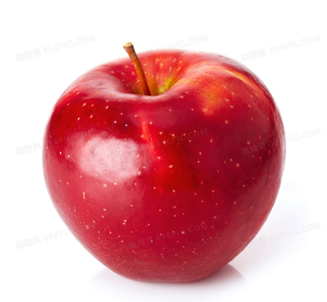 红色新鲜苹果近景特写摄影高清图片
