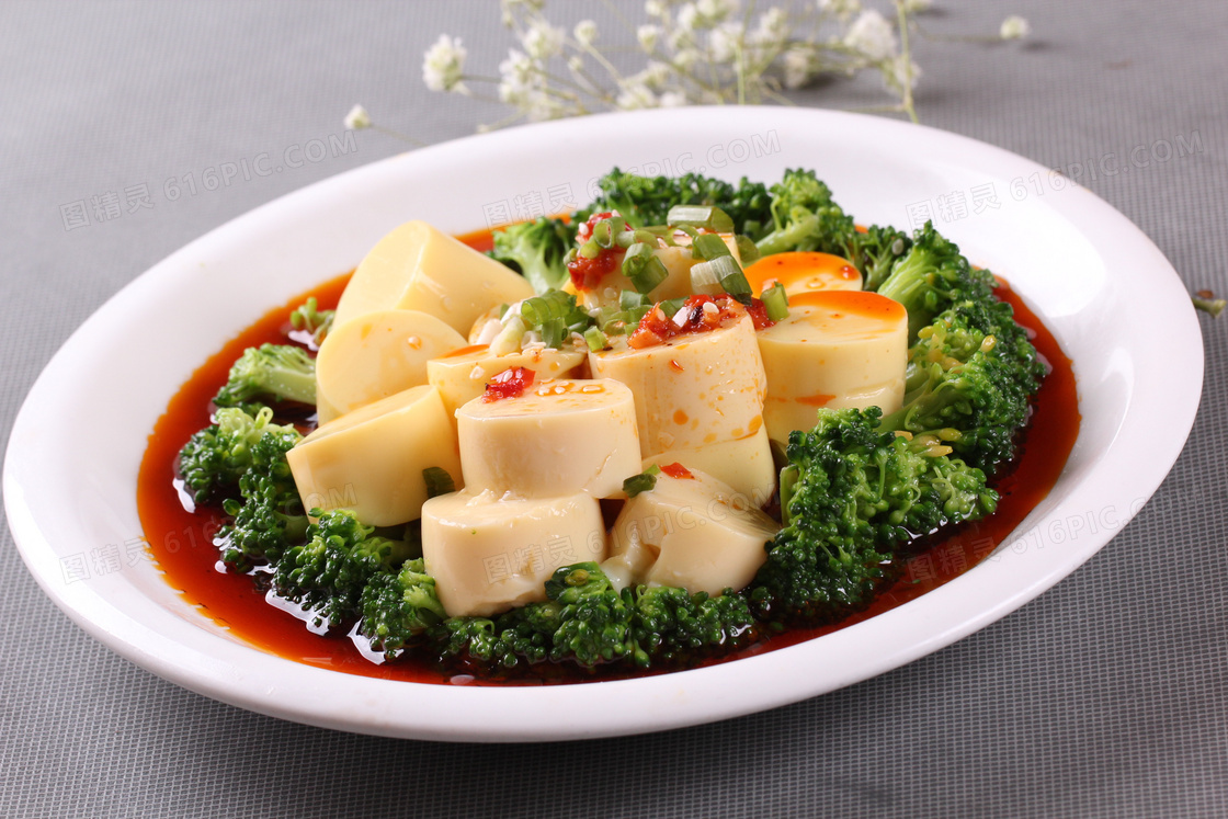 玉兰日本豆腐美食摄影图片