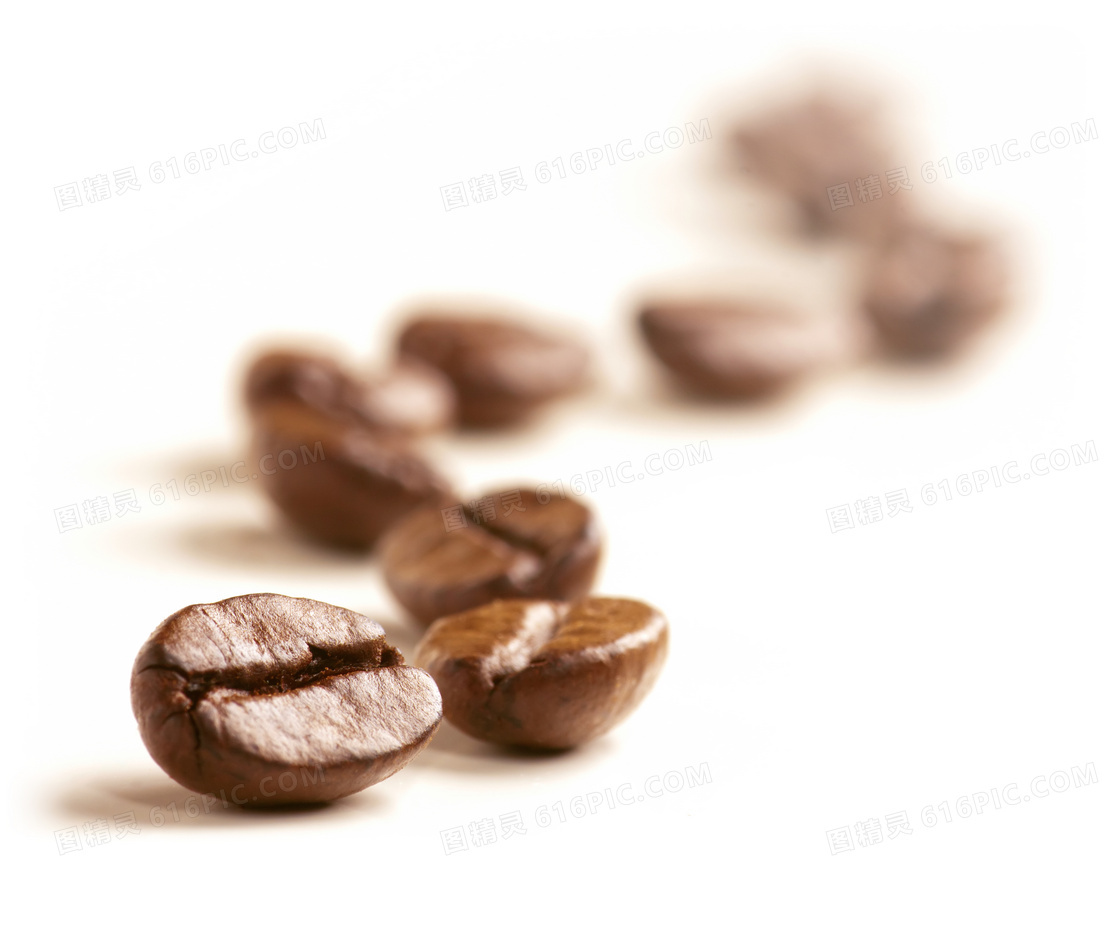 新鲜的咖啡豆特写景深摄影高清图片