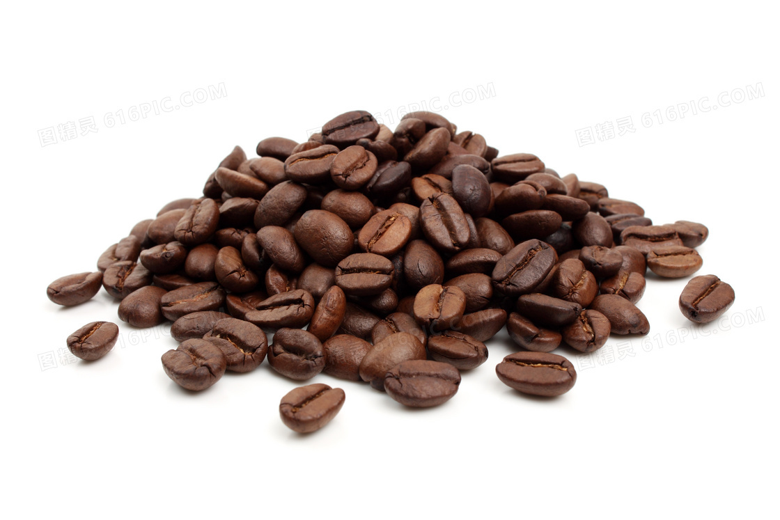 新鲜的咖啡豆近景特写摄影高清图片