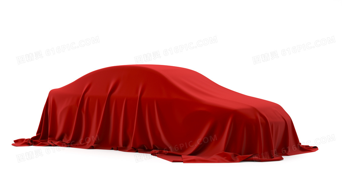 红布覆盖下的高级汽车摄影高清图片