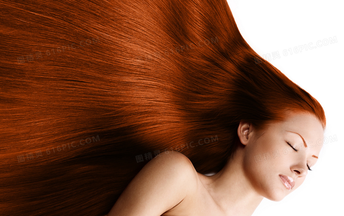 红棕色头发的外国美女摄影高清图片