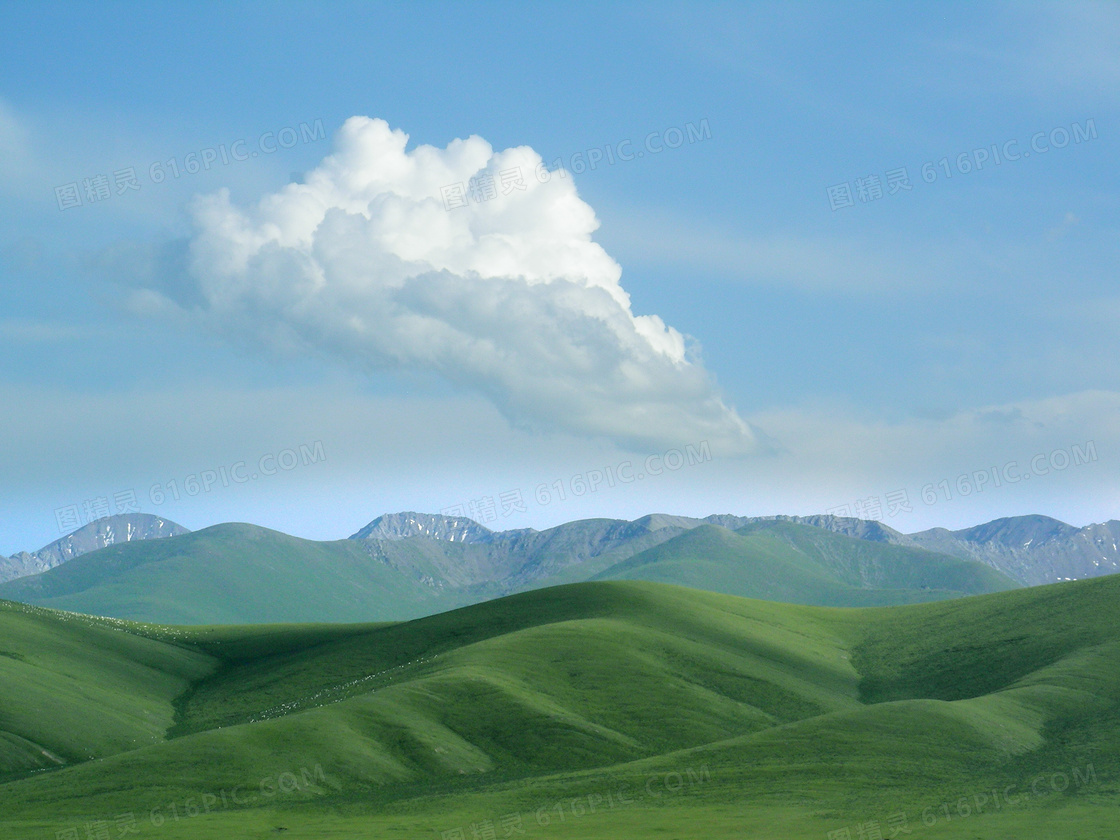 巴音布鲁克山坡摄影图片