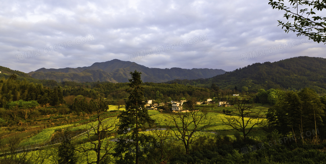 皖南山村春季摄影图片